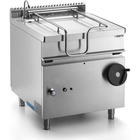 Poêle Basculante Gaz - Inox - 50L - Couvercle Compensé - Basculement Manuel - Saro