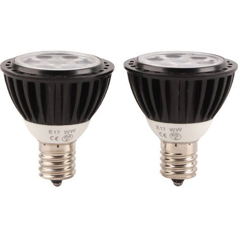 Lot 2 ampoules E17 7W 220V – projecteur économique – lumière chaude – nuit – chambre / cuisine / hôtel / bureau – Hyuduo (1/5)