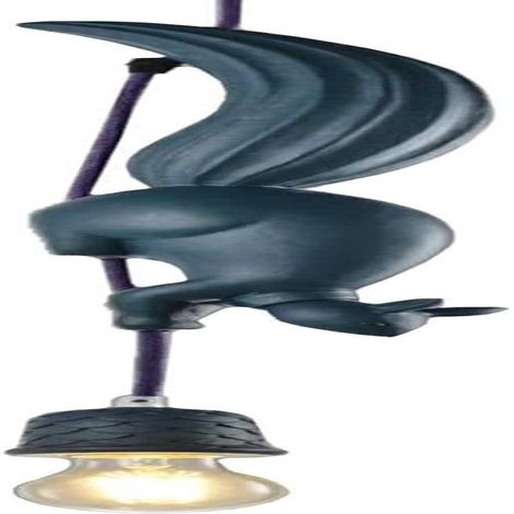 Plafonnier écureuil en résine pour chambre d'enfant, mini suspension animalière, bleu (1/4)