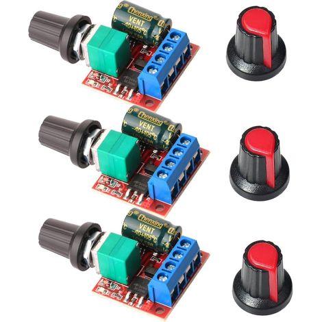 3 Pièces Contrôleur De Vitesse, Moteur DC 5V-35V, Interrupteur PWM 5A, Variateur LED, Pour Projet Électronique (1/5)