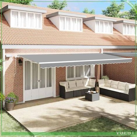 Auvent - Rectangulaire - Rétractable - Métal - 6 x 3,5 m (1/5)