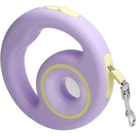Corde de traction rétractable pour animaux de compagnie, résistante et antidérapante, pour la promenade des chats. Corde d'entraînement légère et amortissante, violette. (1/5)