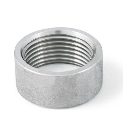 BSP 1/4" Half Socket (Half Coupling) T316 (A4) Stainless Steel - Parallel Threads (BSPP / G Thread) (1/2)