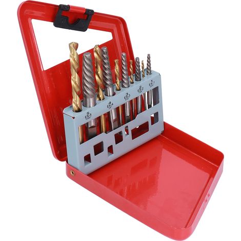 10Pcs Foret Extracteur 4241 Acier HSS Main Gauche Retrait Boulon Étude Cassé Outillage (1/5)