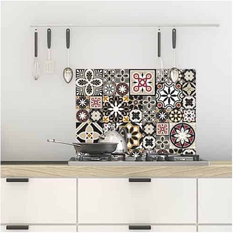 Crédence cuisine adhésive autocollante BROWNSHADE - 90 x 70 cm – Idéal fond de hotte (1/3)