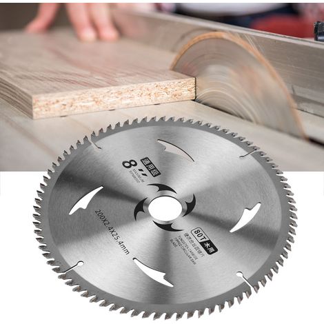 Lame de scie circulaire en carbure pour bois, aggloméré et contreplaqué, disque de coupe pour le travail du bois, 8 pouces, 80 dents (1/5)
