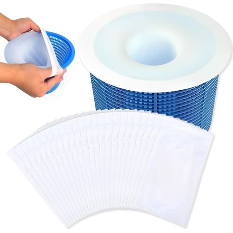 20 Chaussette Skimmer Piscine,Nylon Élastique,Réutilisable Filtre Skimmer,Débris Saleté,Piscine Familiale Commerciale