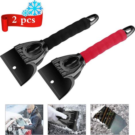 Grattoir à Glace avec Gant, Grattoir Vitre Voiture, Grattoir à Neige avec Gants étanche, raclette Pare Brise, Doublure Chaude, Bande élastique, pour Pare Brise de Voiture SUV/Camion (M2)-Fei Yu