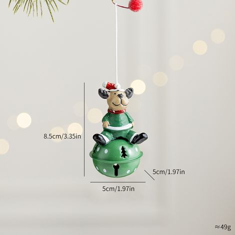 Décoration de Noël en résine style nordique, suspension bonhomme de neige avec cloche, ornement sapin de Noël, figurine festive pour maison, table et salon (1/5)