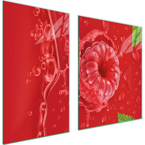 Glasplatte und Schneidebrett 100x52 Himbeere (1/5)