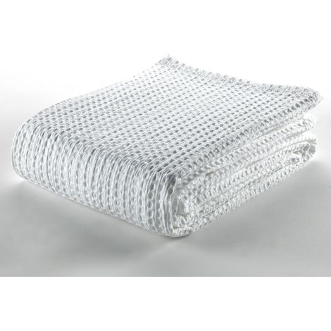 Colcha tejida Banús color Blanco. Cama de 135/140 cm