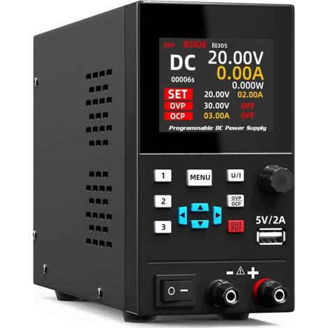 Régulateur de tension CC programmable I8 – 0-30V 0-5A 150W, encodeur, mémoire, alimentation labo, 4 positions (1/5)