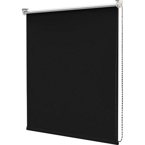 Tenda a Rullo Avvolgibile Porta Finestra Casa Ufficio Parete Soffitto Nero - 80x180 cm