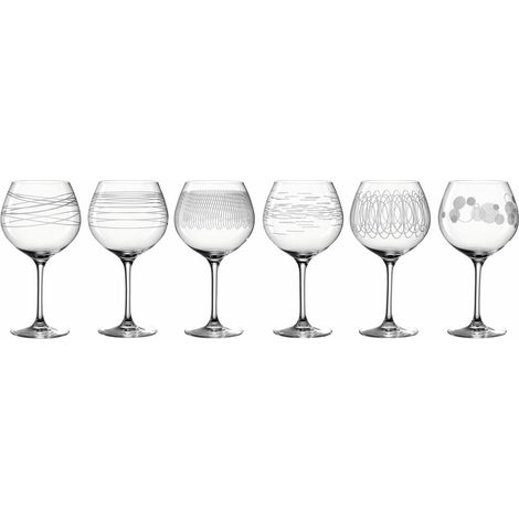 Leonardo Burgunderglas CASELLA 6er-Set mit Diagravur, Kristallglas, Klar, 240 ml, 061800 (1/2)