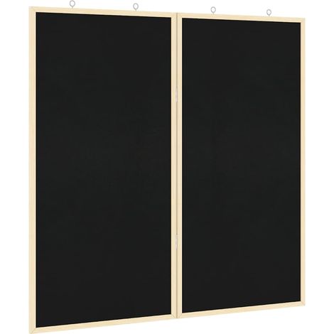 Tableau d'Affichage Noir 80 x 80 x 1.4 cm Bois de pin massif