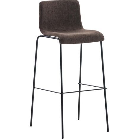 Sgabello Bar HOVER in Tessuto marrone nero (1/5)