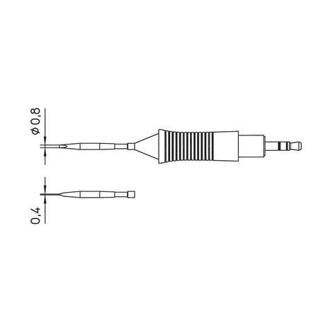 Weller RT9 punta para soldador cincel 0,8 mm estándar