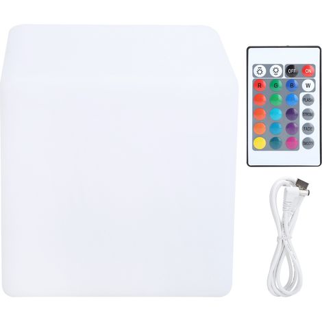 Lampe LED RGBW Cubes étanche, USB, 16 couleurs changeantes, lampe de bureau pour Bar KTV 10x10x10cm