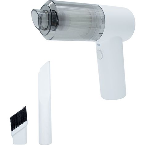 111723 Aspirateur à main cyclonique avec éclairage LED à piles pour la maison Couleur: Blanc (1/4)