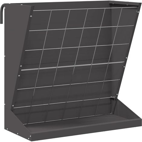 Distributeur de Foin Noir 71 x 33 x 70 cm Acier Laminé à Froid