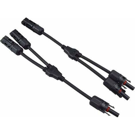 1 Paar professioneller MC4 Solaire Panneau-Kabelstecker, MC4 Y-Zweigstecker MFF/FMM, für Solaire Panneau Photovoltaiksystem (1/4)
