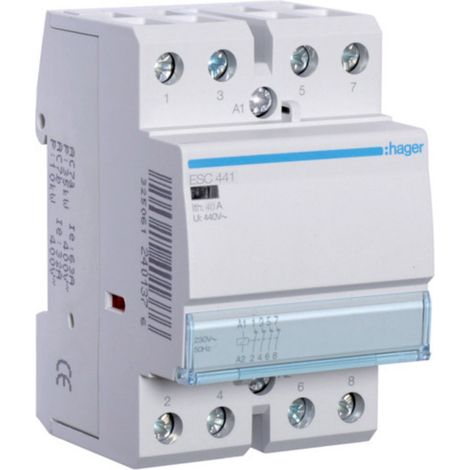Hager ESC441 modularer Schütz grau 40A 230V