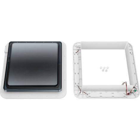 Aérateur de toit pour camping-car ou caravane, 11 x 11 pouces, ventilateur de ventilation 12 V avec éclairage LED (1/5)
