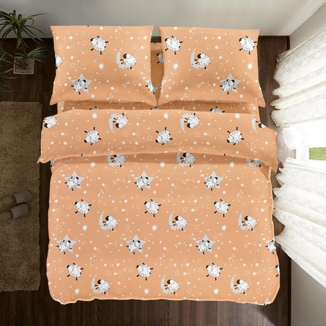 Literie en coton 160x200 mouton (1/4)