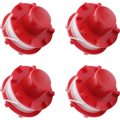 4 Spulen Schnur für Einhell GE-CT 36/30 Li E Solo, AGILLO 36/255 BL, AGILLO 18/200 Trimmer, Länge 8 m, Nylonschnur, Durchmesser 2 mm