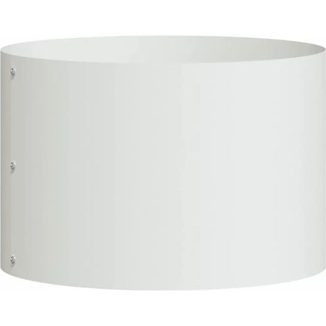 Anillo de jardinera moderno diseño elegante exterior 30 x 30 x 20 cm de acero blanco 020052234 (1/5)