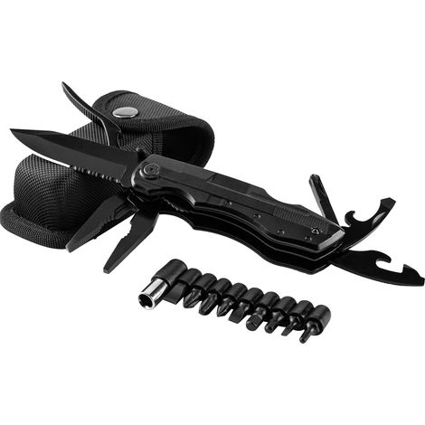 Couteau multifonction avec poche 6 en 1, pince multifonction pliable en acier inoxydable, pince multifonction pour le camping, la pêche et la chasse. (1/2)