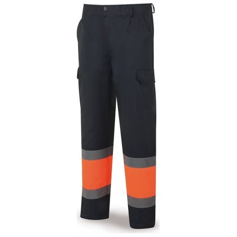 Pantalón bicolor MARCA PL 388PFXNFA de alta visibilidad poliéster/algodón 200 gr T-58