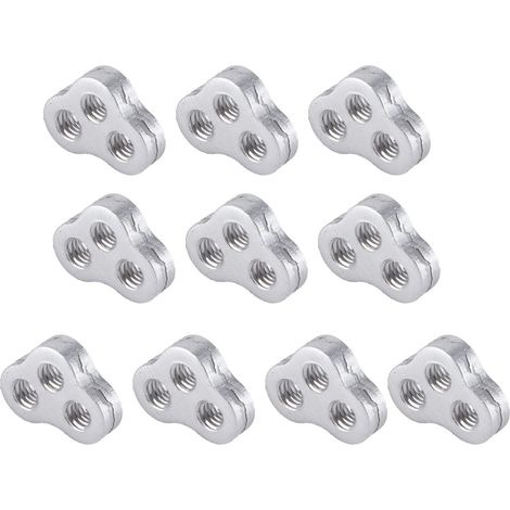 Support 3 Trous Stabilisateur en Alliage d'Aluminium, 10 Pièces Équerres Décalées pour Robots, Installation Précise (1/5)