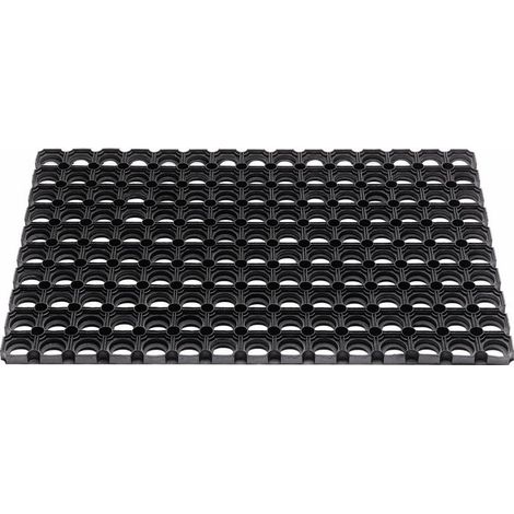 Felpudo anillas abiertas caucho negro L1000XL1500XS22 mm