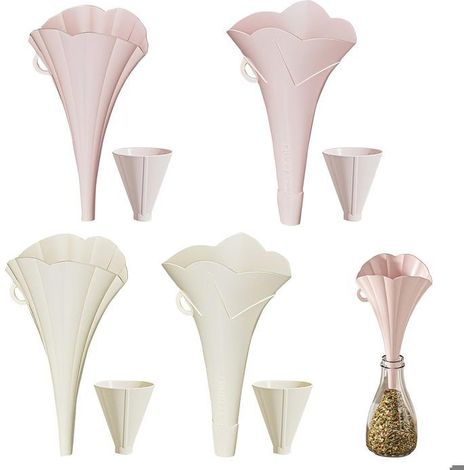 Lot de 4 Entonnoir Cuisine en Silicone Petit Entonnoir Suspendu Portable Mini Entonnoir pour Bière Huile Bouteilles D'eau Liquides (1/5)