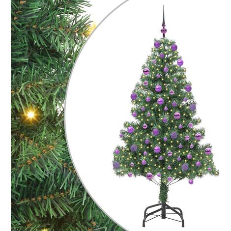 Sapin de Noël，Arbre de Noël avec 300 LED avec support Vert 210 cm PVC CFW34344 (1/5)