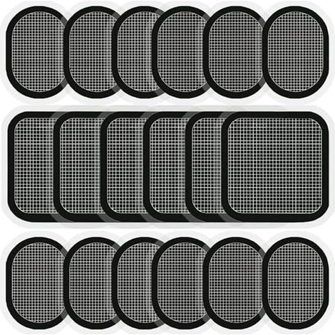 Gel Pads - Hydrogel - For Abdominal Belts - 6 Sets 18 Pieces - Black (1/3)
