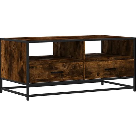 Maison Exclusive - Couchtisch Räuchereiche 100x50x45 cm Holzwerks