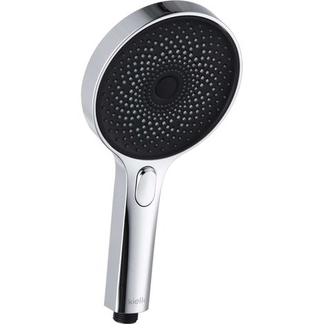 kielle Oudee - Cabezal de ducha 130, 3 chorros, EcoSpare, cromo/negro 20402000E (1/5)