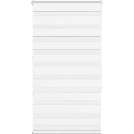 Doppelrollo Weiß 80x150 cm Stoffbreite 75,9 cm Polyester