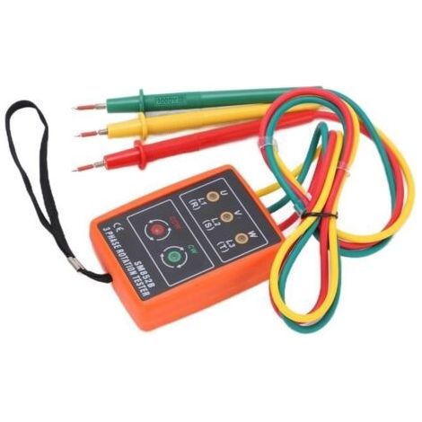 (Comme indiqué sur limage)Compteur de Séquence de Phase Modèle SM852B - Testeur de Rotation Triphasé - Mesure Rapide et Précise (1/4)