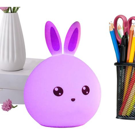 Veilleuse Lapin À Effleurement USB Rechargeable, Adorable (1/5)