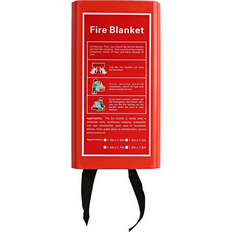 Couverture anti-feu d'urgence ignifuge pour cheminée de cuisine (1,8 x 1,8 m) (1/5)