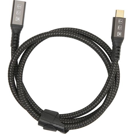 Câble USB C Mâle vers Femelle 2.6ft 8K UHD 60Hz 100W Charge Rapide 40Gbps USB4 Compatible SSD EGPU (1/5)