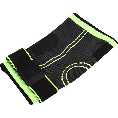 Genouillère de soutien réglable, protection pour genoux, idéale pour les sports d'intérieur et d'extérieur, verte, taille L. (1/5)