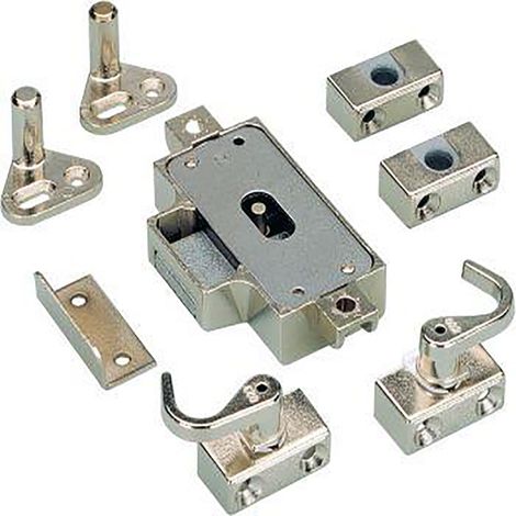 HETTICH Set Drehstangenschloss, D 25, zum Anschrauben, rechts, 77883