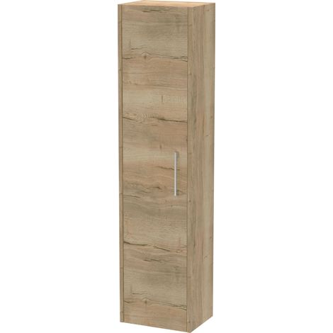 Winshill Wall Hung 1 Door Tall Cabinet - Light Oak - 350mm (1/4)