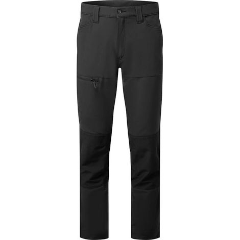 Pantalón elástico de trabajo WX2 Stretch para industrias rodillas pre-curvadasque NUEVO MODELO PORTWEST CD886 41 pulgadas (talla 52) Negro