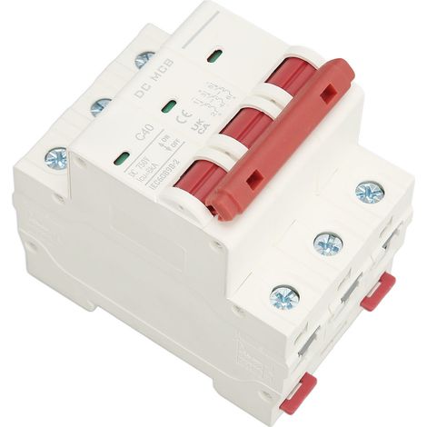 Disjoncteur tripolaire CC 6 kA, protection contre les surcharges et les courts-circuits, interrupteur à air pour système photovoltaïque solaire 40 A 750 V (1/5)
