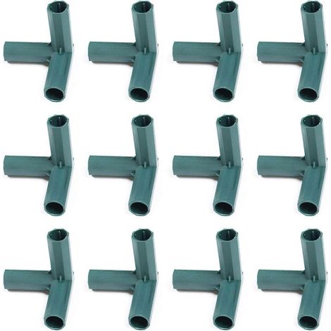 Lot de 12 raccords en T en PVC de 16 mm pour cadres de serres robustes (1/3)
